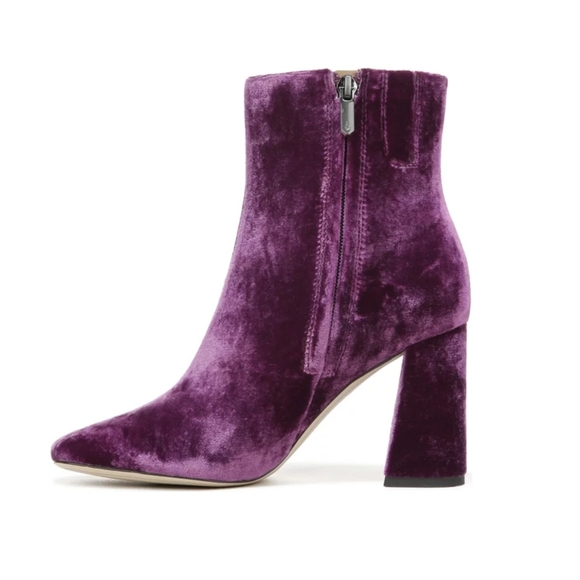 Sam Edelman Velvet Purple Heeled Boots - Picture 4 of 5
